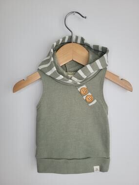 Lulu + Roo Handmade in the USA Babyboy Sleeveless Hoodie Minimalist Fisherman